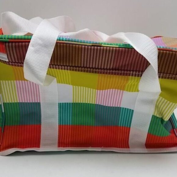 NWT Kate Spade Cooler Bag Rainbow Plaid - Picture 2 of 12